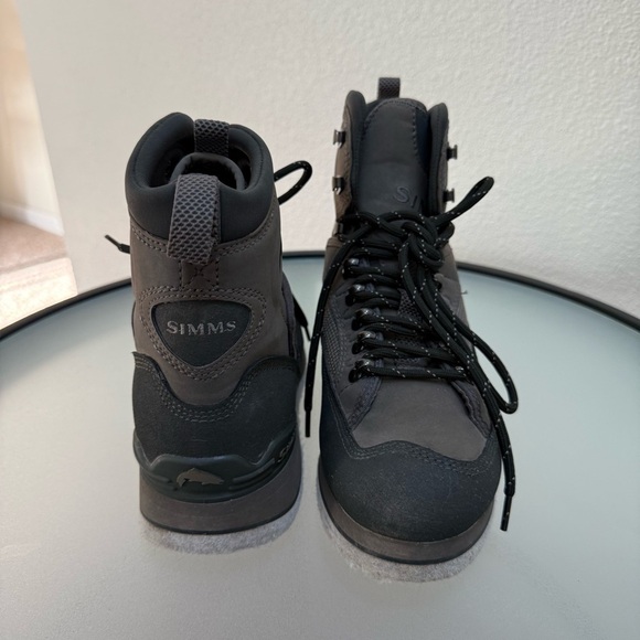 Simms Gray and Black Green Men’s Freestone Wading Outdoor Fishing Boots Size 7 - Picture 4 of 6